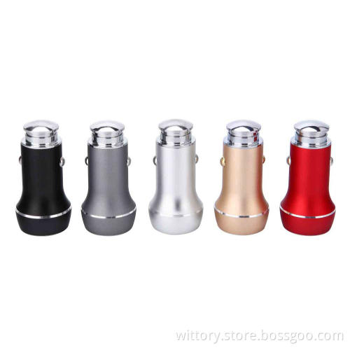 Aluminum alloy series red Car Charger